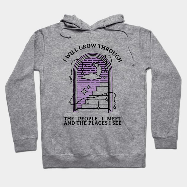 I will grow through (purple) Hoodie by YolandaPDF